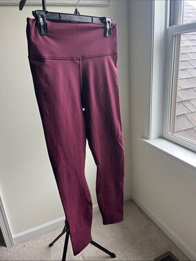 Fabletics Burgundy High-Rise Leggings